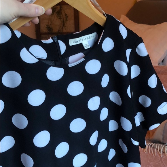 Daniel Rainn Polka Dot Short Sleeve Blouse EUC - Picture 13 of 14